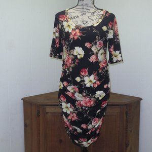Mother Bee Floral Maternity Dress Size Large